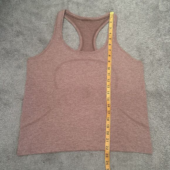 Lululemon Swiftly Tech Racerback Tank Top 10 Spiced Chai/Pink Rosebud Waist - Picture 5 of 8
